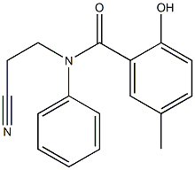 N-(2-cyanoethyl)-2-hydroxy-5-methyl-N-phenylbenzamide Struktur