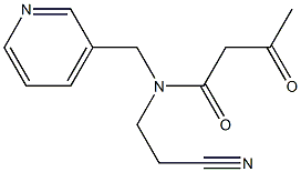 N-(2-cyanoethyl)-3-oxo-N-(pyridin-3-ylmethyl)butanamide Struktur