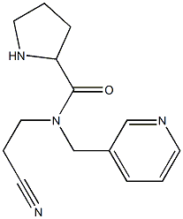 N-(2-cyanoethyl)-N-(pyridin-3-ylmethyl)pyrrolidine-2-carboxamide Struktur