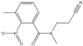 N-(2-cyanoethyl)-N,3-dimethyl-2-nitrobenzamide Struktur