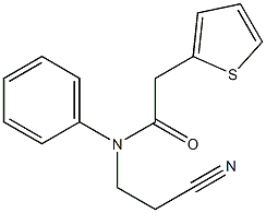 N-(2-cyanoethyl)-N-phenyl-2-thien-2-ylacetamide Struktur