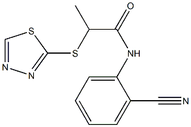 N-(2-cyanophenyl)-2-(1,3,4-thiadiazol-2-ylsulfanyl)propanamide Struktur