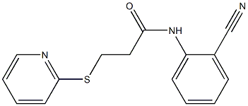 N-(2-cyanophenyl)-3-(pyridin-2-ylsulfanyl)propanamide Struktur