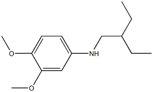 N-(2-ethylbutyl)-3,4-dimethoxyaniline Struktur