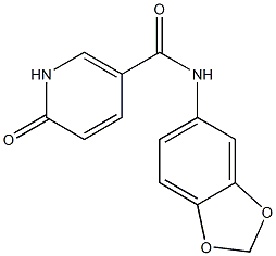 N-(2H-1,3-benzodioxol-5-yl)-6-oxo-1,6-dihydropyridine-3-carboxamide Struktur