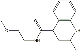 N-(2-methoxyethyl)-2-methyl-1,2,3,4-tetrahydroquinoline-4-carboxamide Struktur