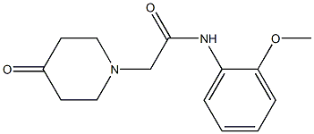 N-(2-methoxyphenyl)-2-(4-oxopiperidin-1-yl)acetamide Struktur