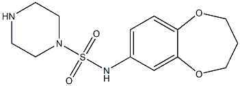 N-(3,4-dihydro-2H-1,5-benzodioxepin-7-yl)piperazine-1-sulfonamide Struktur