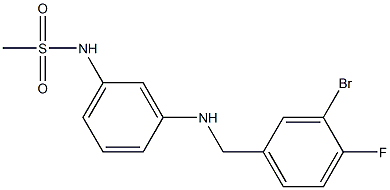 N-(3-{[(3-bromo-4-fluorophenyl)methyl]amino}phenyl)methanesulfonamide Struktur