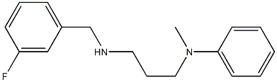 N-(3-{[(3-fluorophenyl)methyl]amino}propyl)-N-methylaniline Struktur