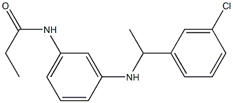 N-(3-{[1-(3-chlorophenyl)ethyl]amino}phenyl)propanamide Struktur