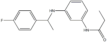 N-(3-{[1-(4-fluorophenyl)ethyl]amino}phenyl)propanamide Struktur