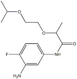 N-(3-amino-4-fluorophenyl)-2-[2-(propan-2-yloxy)ethoxy]propanamide Struktur