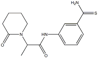 N-(3-carbamothioylphenyl)-2-(2-oxopiperidin-1-yl)propanamide Struktur