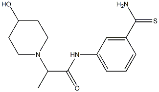 N-(3-carbamothioylphenyl)-2-(4-hydroxypiperidin-1-yl)propanamide Struktur