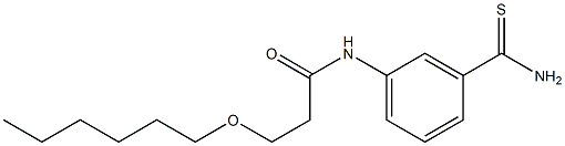 N-(3-carbamothioylphenyl)-3-(hexyloxy)propanamide Struktur