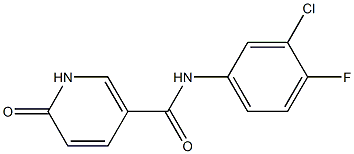 N-(3-chloro-4-fluorophenyl)-6-oxo-1,6-dihydropyridine-3-carboxamide Struktur