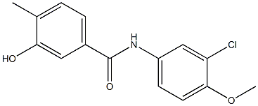 N-(3-chloro-4-methoxyphenyl)-3-hydroxy-4-methylbenzamide Struktur