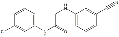 N-(3-chlorophenyl)-2-[(3-cyanophenyl)amino]acetamide Struktur