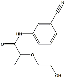 N-(3-cyanophenyl)-2-(2-hydroxyethoxy)propanamide Struktur