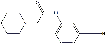 N-(3-cyanophenyl)-2-(piperidin-1-yl)acetamide Struktur