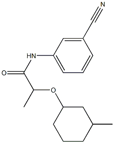 N-(3-cyanophenyl)-2-[(3-methylcyclohexyl)oxy]propanamide Struktur