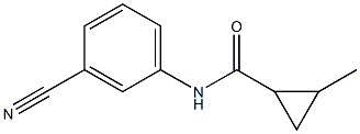 N-(3-cyanophenyl)-2-methylcyclopropanecarboxamide Struktur