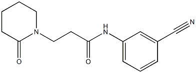 N-(3-cyanophenyl)-3-(2-oxopiperidin-1-yl)propanamide Struktur