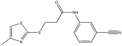 N-(3-cyanophenyl)-3-[(4-methyl-1,3-thiazol-2-yl)sulfanyl]propanamide Struktur