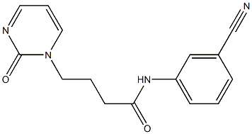 N-(3-cyanophenyl)-4-(2-oxo-1,2-dihydropyrimidin-1-yl)butanamide Struktur