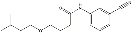 N-(3-cyanophenyl)-4-(3-methylbutoxy)butanamide Struktur