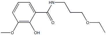 N-(3-ethoxypropyl)-2-hydroxy-3-methoxybenzamide Struktur