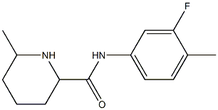 N-(3-fluoro-4-methylphenyl)-6-methylpiperidine-2-carboxamide Struktur