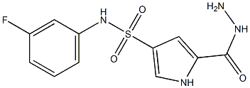 N-(3-fluorophenyl)-5-(hydrazinocarbonyl)-1H-pyrrole-3-sulfonamide Struktur