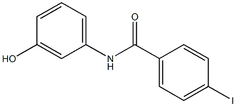 N-(3-hydroxyphenyl)-4-iodobenzamide Struktur