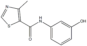 N-(3-hydroxyphenyl)-4-methyl-1,3-thiazole-5-carboxamide Struktur