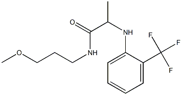 N-(3-methoxypropyl)-2-{[2-(trifluoromethyl)phenyl]amino}propanamide Struktur