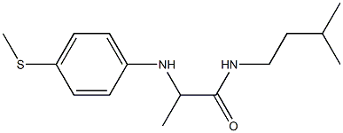 N-(3-methylbutyl)-2-{[4-(methylsulfanyl)phenyl]amino}propanamide Struktur