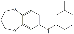 N-(3-methylcyclohexyl)-3,4-dihydro-2H-1,5-benzodioxepin-7-amine Struktur