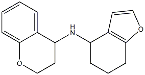 N-(4,5,6,7-tetrahydro-1-benzofuran-4-yl)-3,4-dihydro-2H-1-benzopyran-4-amine Struktur