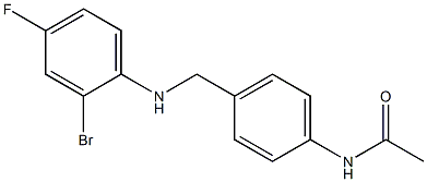 N-(4-{[(2-bromo-4-fluorophenyl)amino]methyl}phenyl)acetamide Struktur