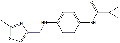 N-(4-{[(2-methyl-1,3-thiazol-4-yl)methyl]amino}phenyl)cyclopropanecarboxamide Struktur