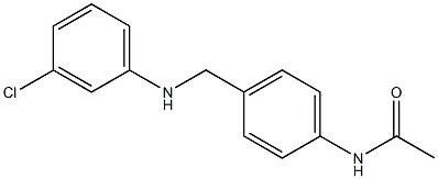 N-(4-{[(3-chlorophenyl)amino]methyl}phenyl)acetamide Struktur