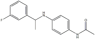 N-(4-{[1-(3-fluorophenyl)ethyl]amino}phenyl)acetamide Struktur