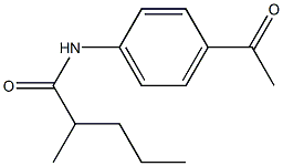 N-(4-acetylphenyl)-2-methylpentanamide Struktur