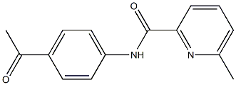 N-(4-acetylphenyl)-6-methylpyridine-2-carboxamide Struktur