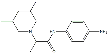 N-(4-aminophenyl)-2-(3,5-dimethylpiperidin-1-yl)propanamide Struktur