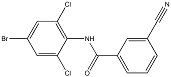 N-(4-bromo-2,6-dichlorophenyl)-3-cyanobenzamide Struktur