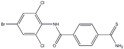 N-(4-bromo-2,6-dichlorophenyl)-4-carbamothioylbenzamide Struktur