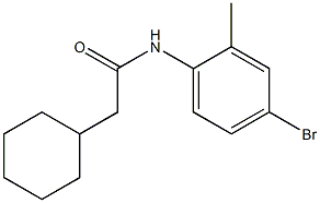 N-(4-bromo-2-methylphenyl)-2-cyclohexylacetamide Struktur